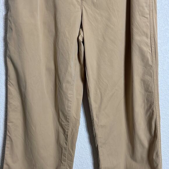 Faconnable cotton tan casual pant Elastic waist with zip closure casual vacation - Picture 3 of 11